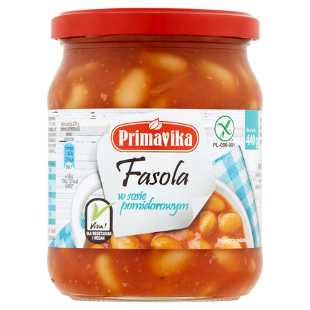 Fasola w Sosie Pomidorowym Bezglutenowa (3 szt x 440 g)