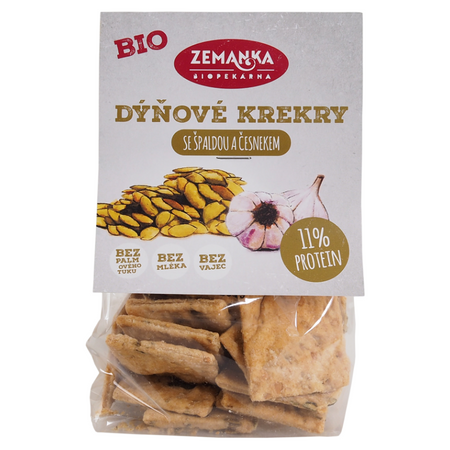 Krakersy z Pestkami Dyni i Czosnkiem BIO (3 szt x 100 g)