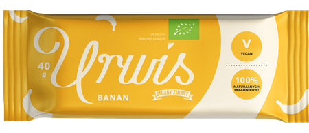 Baton Bakaliowy Z Bananami "Urwis" Bezglutenowy Bio (4 szt x 40 g)