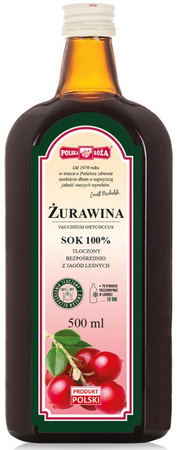 Sok z Żurawiny Nfc 500 ml Polska Róża