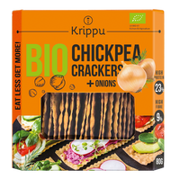 Krakersy Proteinowe z Ciecierzycy z Cebulą BIO (4 szt x 80 g)