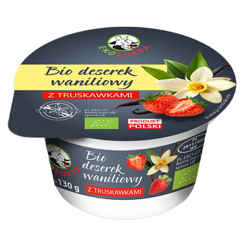 Deser Waniliowy z Truskawkami BIO (3 szt x 130 g)