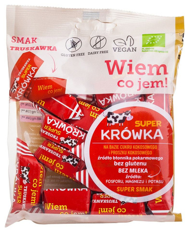 Krówki Truskawkowe Bezmleczne Bezglutenowe BIO 150 g