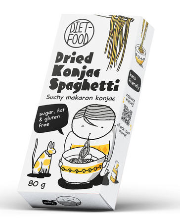 Makaron (Suchy Konjac) Spaghetti Bezglutenowy  - Diet (2 szt x 80 g)
