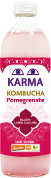 Kombucha z Granatem Niska Zawartość Cukrów Fair For Life Demeter BIO (2 szt x 500 ml)