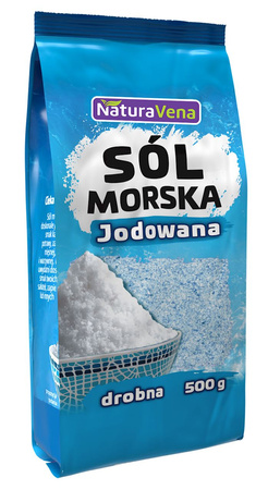 Sól Morska Drobno Mielona Jodowana (7 szt x 500 g)