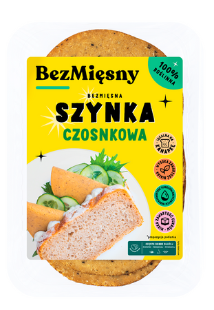 Szynka Czosnkowa Roślinna Plastry (3 szt x 120 g)