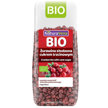 Żurawina Słodzona Cukrem Trzcinowym BIO (6 szt x 100 g)