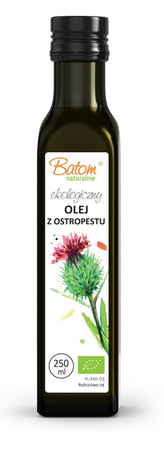 Olej z Ostropestu Plamistego Tłoczony Na Zimno BIO 250 ml