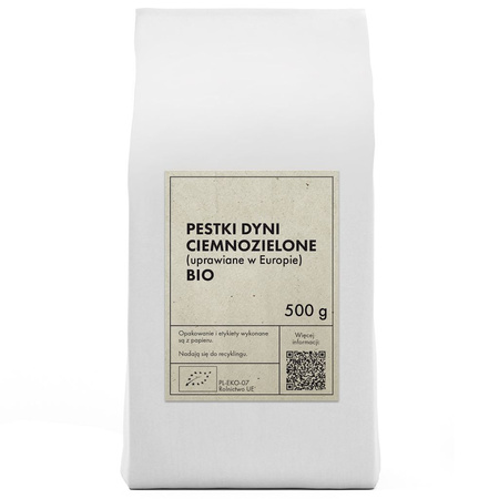 Pestki Dyni Ciemnozielone (Uprawiane w Europie) BIO 500 g