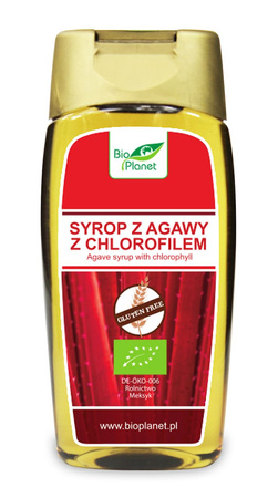 Syrop z Agawy z Chlorofilem Bezglutenowy BIO 350 g (250 ml)