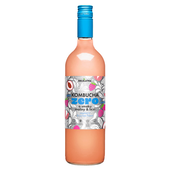 Kombucha o Smaku Maliny i Liczi Zero % Cukru 750 ml