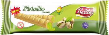 Rurki Kukurydziane z Kremem o Smaku Pistacjowym Bezglutenowe (24 szt x 18 g)