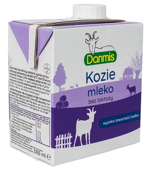 Kozie Mleko Bez Laktozy Uht (2,5 % Tłuszczu) (3 szt x 500 ml)