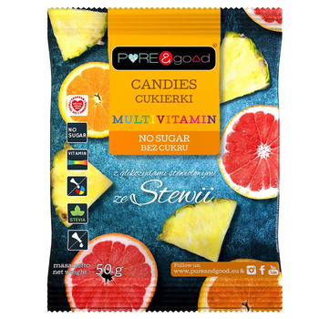 Cukierki Multivitamin Ze Stewią Bez Cukru (5 szt x 50 g)