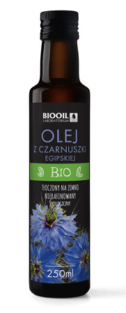 Olej z Czarnuszki Egipskiej Tłoczony Na Zimno BIO 250 ml