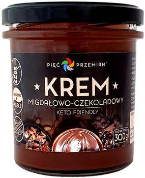 Krem Migdałowo - Czekoladowy Bez Dodatku Cukrów Bezglutenowy Keto 300 g