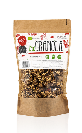 Granola Z Goji Bez Dodatku Cukrów Bezglutenowa Bio (4 szt x 60 g)