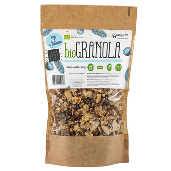 Granola Figa z Kokosem Bez Dodatku Cukrów Bezglutenowa BIO 60 g