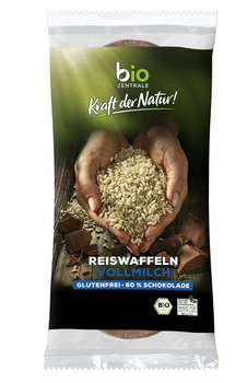 Wafle Ryżowe Oblane Czekoladą Mleczną Bezglutenowe BIO (2 szt x 100 g)