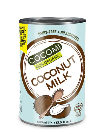 Coconut Milk - Napój Kokosowy Bez Gumy Guar (17 % Tłuszczu) Bio 400 ml (3 szt x 0,4 ml)