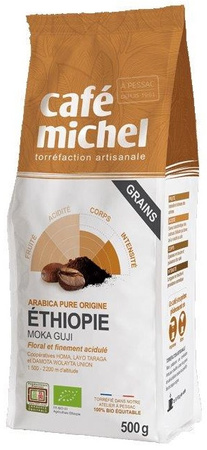 Kawa Ziarnista Arabica 100 % Moka guji Etiopia Fair Trade BIO 500 g