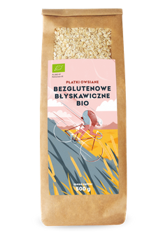 Płatki Owsiane Błyskawiczne Bezglutenowe BIO (2 szt x 500 g)