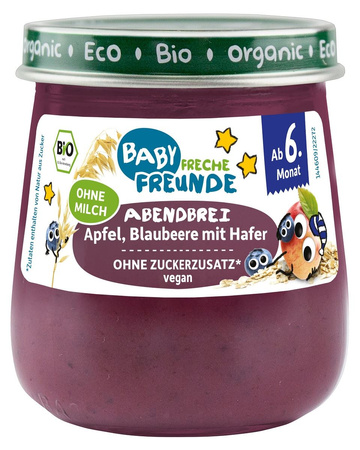 MUS JABŁKO - JAGODA - OWIES BEZ DODATKU CUKRÓW OD 6 MIESIĄCA BIO 120 g