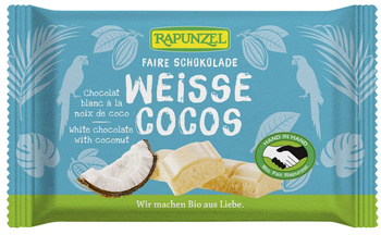 Czekolada Biała z Wiórkami Kokosowymi BIO (2 szt x 100 g)