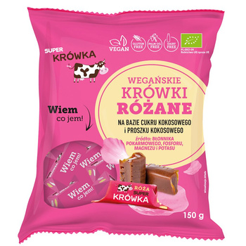 Krówki o Smaku Różanym Bezmleczne Bezglutenowe BIO (3 szt x 150 g)