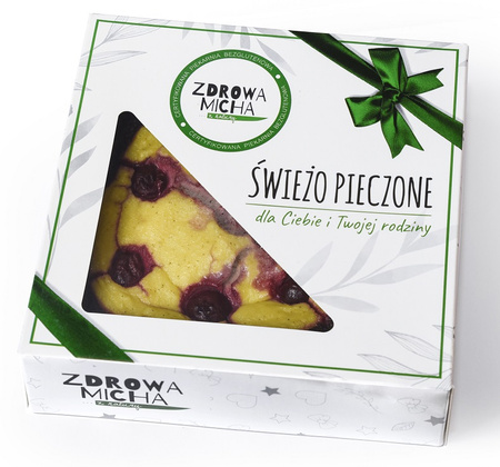 Sernik z Wiśniami Wegański Bezglutenowy 540 g - Zdrowa Micha (Na Zamówienie