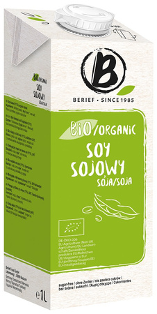 Napój Sojowy Naturalny Bez Cukru Bezglutenowy Bio (3 szt x 1 L)