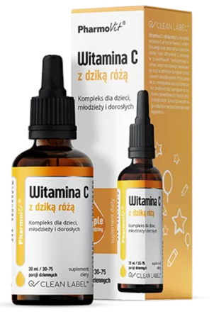 Witamina C z Dziką Różą Bezglutenowa w Kroplach (2 szt x 30 ml)