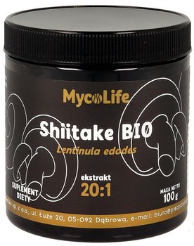 Grzyby Shiitake Ekstrakt Bezglutenowy BIO 100 g