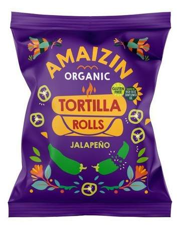 Chipsy Tortilla Kukurydziane o Smaku Jalapeno Bezglutenowe BIO (3 szt x 100 g)