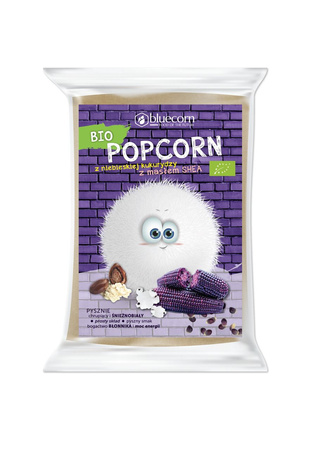 Popcorn Z Niebieskiej Kukurydzy Z Shea I Solą Do Przygotowania W Mikrofalówce Bezglutenowy Bio (4 szt x 100 g)