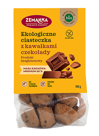 Ciastka Z Kawałkami Czekolady Bezglutenowe Bio (2 szt x 100 g)