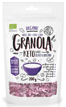 Granola Czarna Porzeczka Keto BIO  - Diet (2 szt x 200 g)