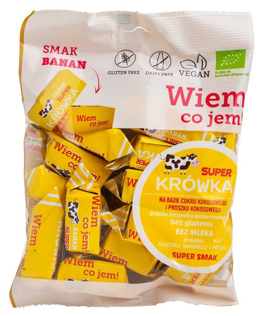 Krówki Bananowe Bezmleczne Bezglutenowe BIO 150 g