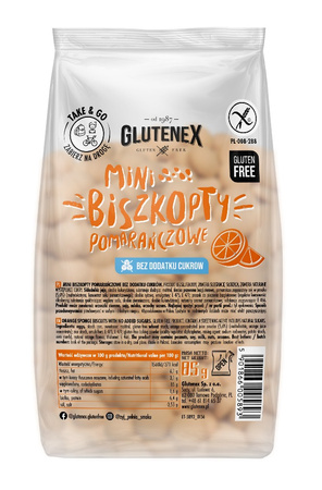 Biszkopty Mini Pomarańczowe Bez Dodatku Cukrów Bezglutenowe (3 szt x 85 g)