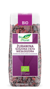 Żurawina Suszona Cięta Niesłodzona BIO (2 szt x 100 g)