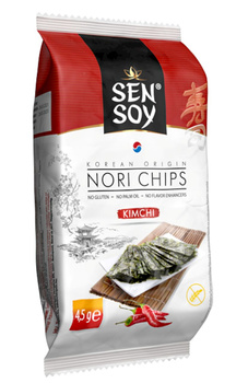 Chipsy Nori Kimchi Bezglutenowe 4, (9 szt x 5 g)