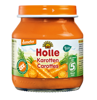 Marchew Bez Dodatku Cukrów Bezglutenowa Od 5 Miesiąca Demeter BIO (Słoik) (4 szt x 125 g)