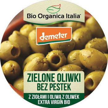 Oliwki Zielone Bez Pestek z Ziołami Demeter BIO (2 szt x 125 g)