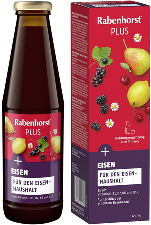Napój Owocowo - Ziołowy z Żelazem i Witaminami C, B1, B2, B6, B12 450 ml