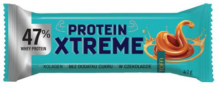 Baton Proteinowy Xtreme o Smaku Toffi w Czekoladzie Mlecznej Bez Dodatku Cukrów 40 g