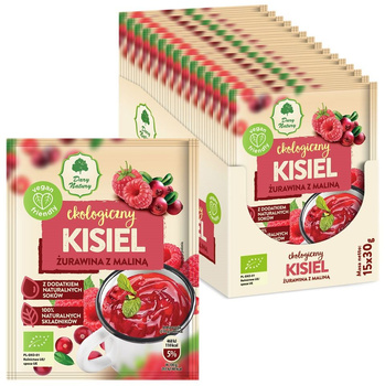 Kisiel Instant Żurawina z Maliną Bezglutenowy BIO (7 szt x 30 g)