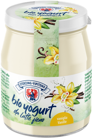 Jogurt Waniliowy z Mleka Siennego Bezglutenowy BIO  (Słoik) - Sterzing (4 szt x 150 g)