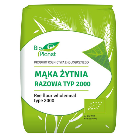 Mąka Żytnia Razowa Typ 2000 BIO (5 szt x 1 kg)