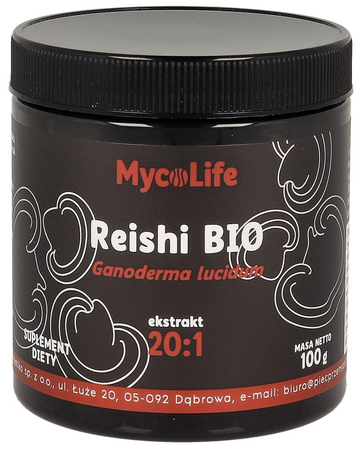 Grzyby Reishi Ekstrakt Bezglutenowy BIO 100 g